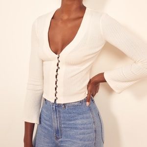Reformation Gellar Top in Ivory